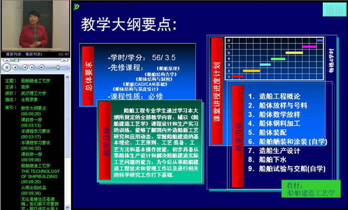 船舶建造工艺学视频教程 44讲 武汉理工大学 精品课程